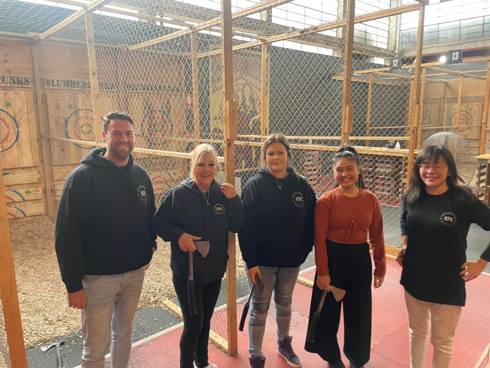 A social event out today Axe throwing at Lumber Punks Axe Throwing with the crew. A social event out today Axe throwing at Lumber Punks Axe Throwing with the crew.